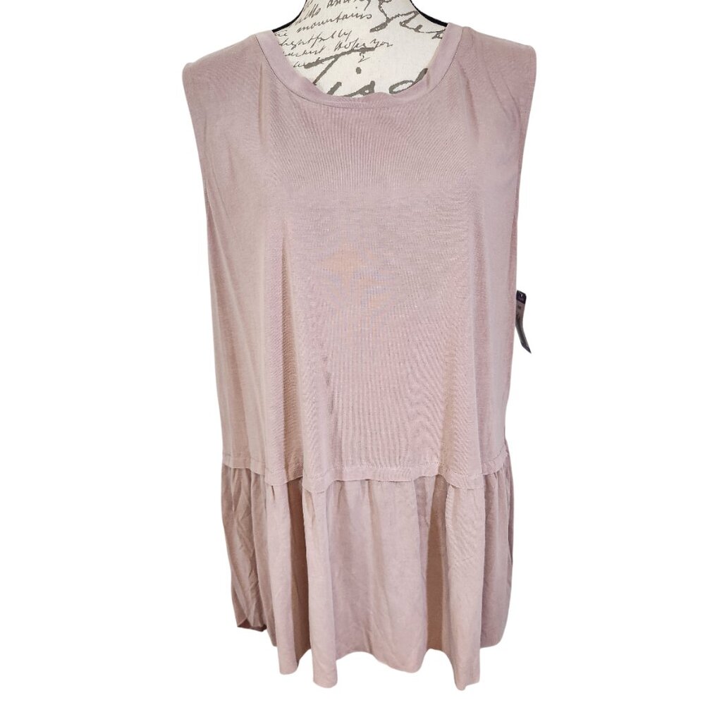 Mote Blush Sleeveless Hi-Lo Casual Top 2XL